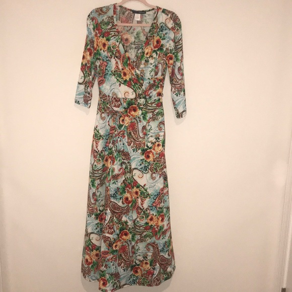 LOVE CHESLEY Floral Maxi Dress SIZE LARGE JUNIORS - Picture 6 of 6